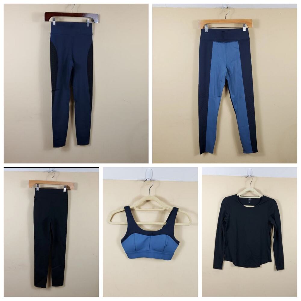 DLC Bundle of Five Alpha Rival Sports Bra Frontline Capri Resistance Command XS